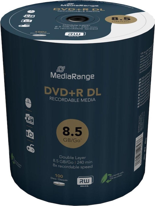 Produktbild MediaRange DVD+R 8.5GB Double Layer (100 x)