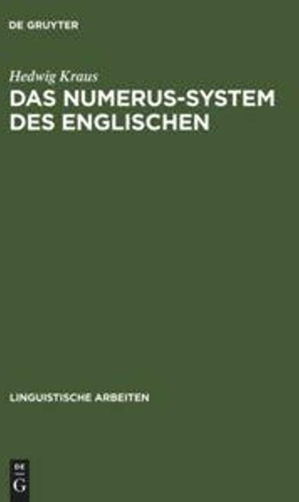 Produktbild Das Numerus-System des Englischen (Deutsch, Hedwig Kraus, 1977)