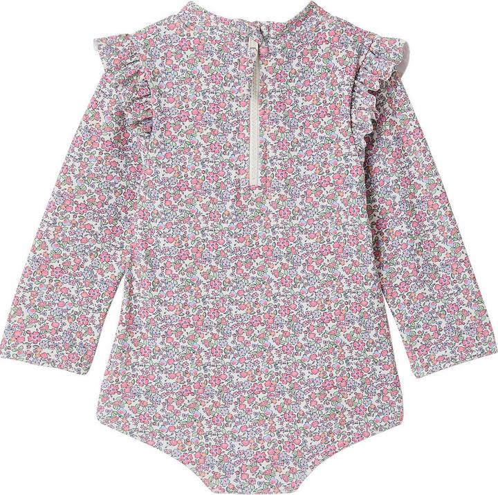 Vertbaudet Baby UV-Badeanzug mit Blumenprint und Druckknopferschluss im Schritt