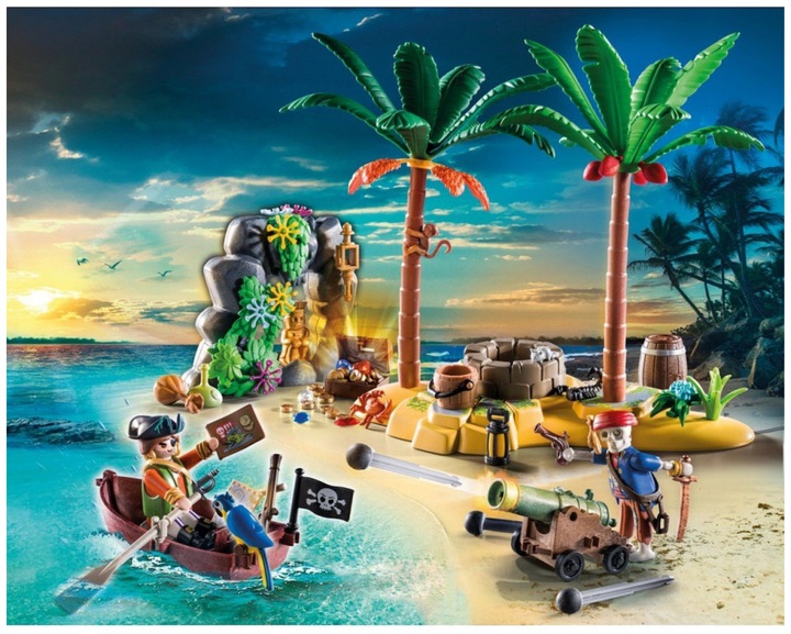 Actual product image Playmobil 70962 Pirate Treasure Island with Skeleton (70962, Playmobil Pirates)