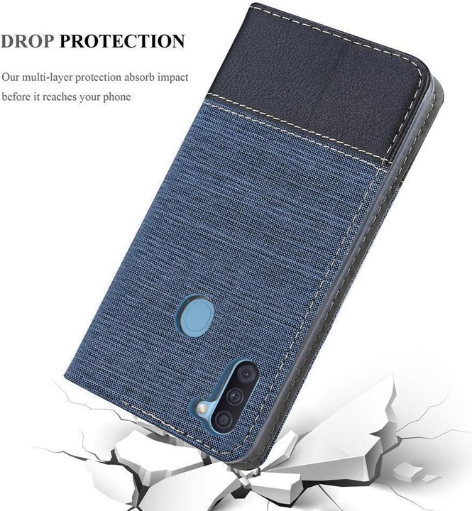 Produktbild Cadorabo Book Jeans Optik Cover (Samsung Galaxy A11)
