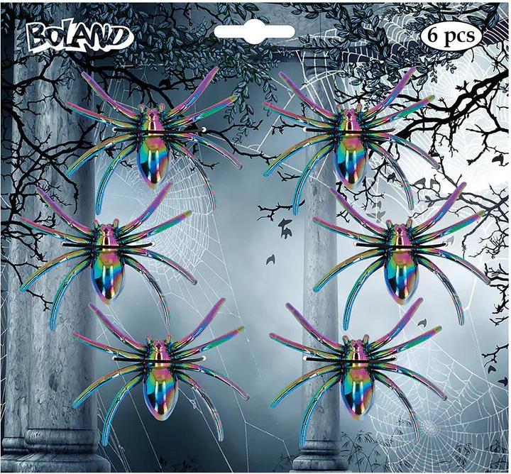Actual product image Boland Spiders iridescent 6pcs. (6 Piece)