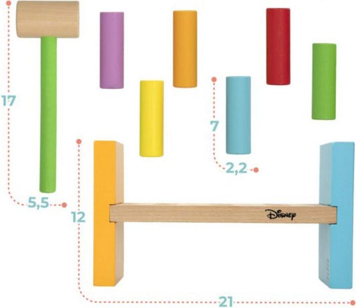 Productafbeelding Woomax Disney Baby wooden hammer set