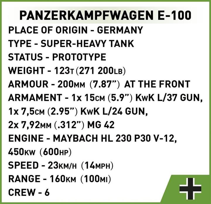 Produktbild Cobi Panzerkampfwagen E-100