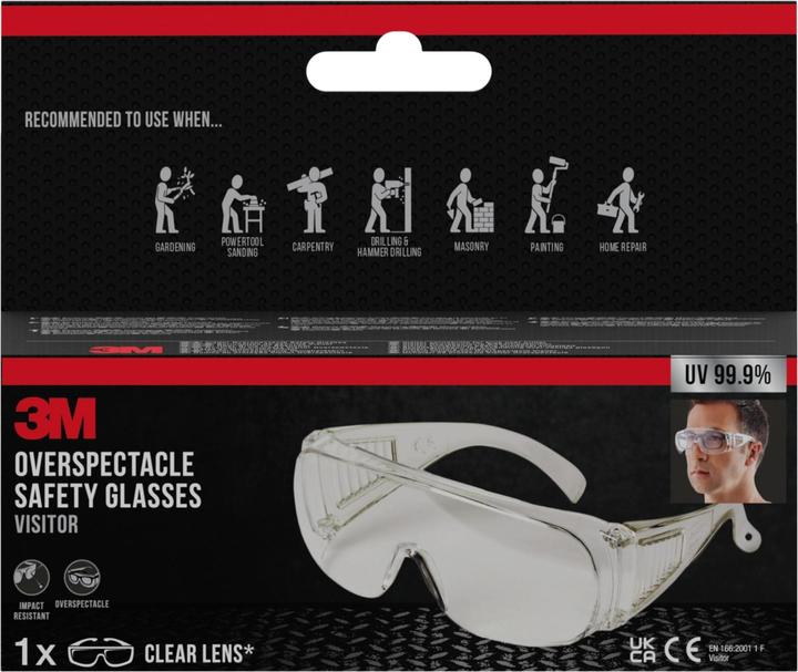 Actual product image 3M Safety glasses for spectacle wearers - VISITOR
