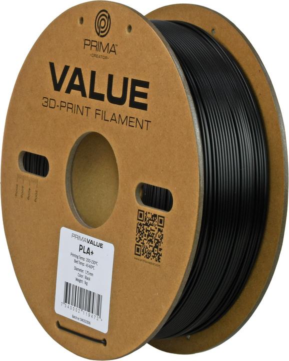 Actual product image Prima Creator PrimaValue PLA+ (PLA, 1.75 mm, 1000 g, Black)