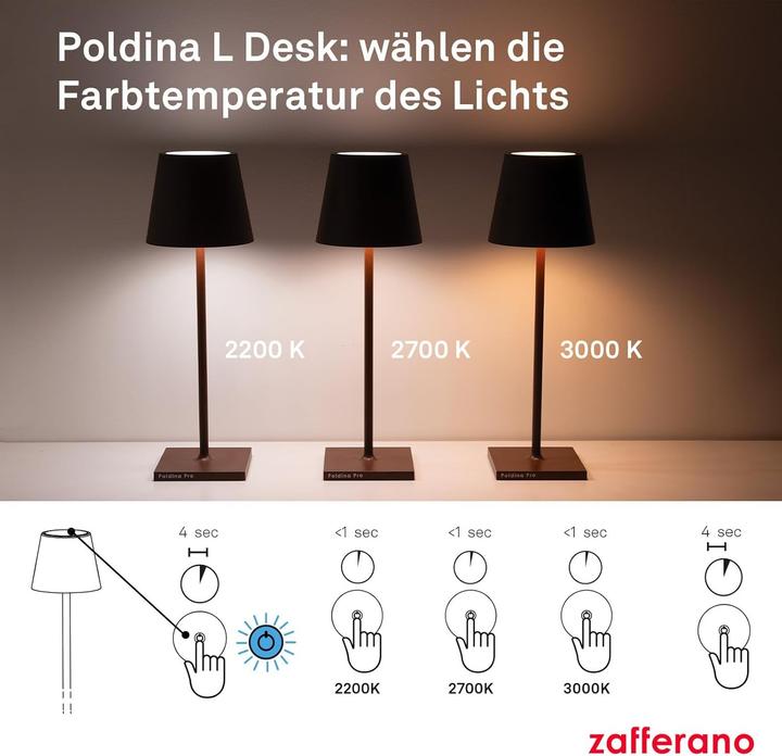 Image du produit Zafferano POLDINA L DESK LAMP Ø.165x497mm.
