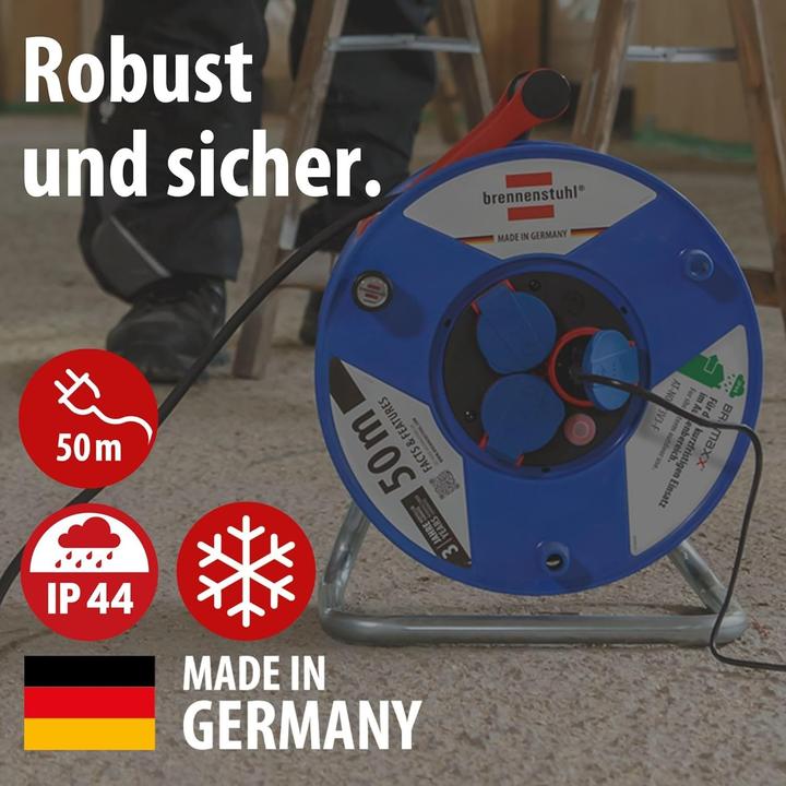 Produktbild Brennenstuhl Garant IP44 Kabeltrommel 50m AT-N05V3V3-F 3G1.5 12 (50 m, 1.50 mm²)