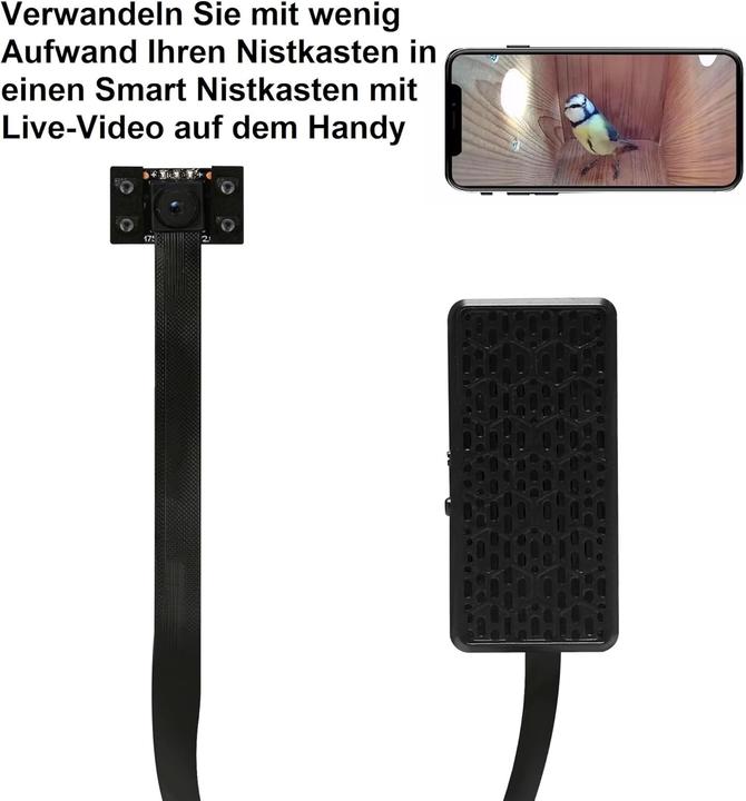 Produktbild Wiwacam 4K Mini WLAN-Kamera für Nistkästen mit Nachtsicht
