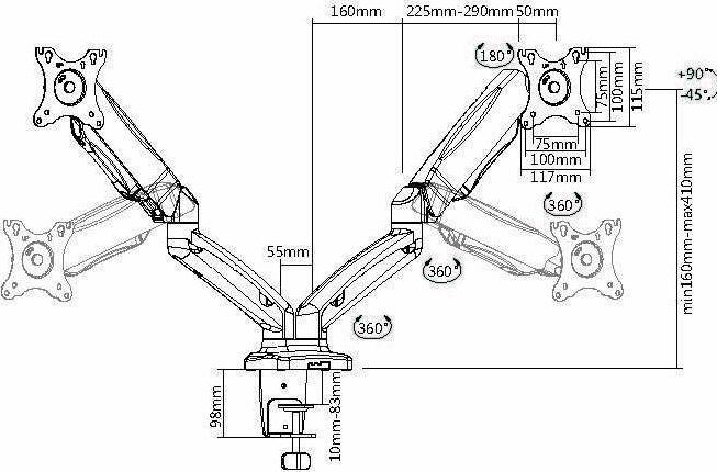 Produktbild equip Tischhalterung (Tisch, 27", 6.50 kg)