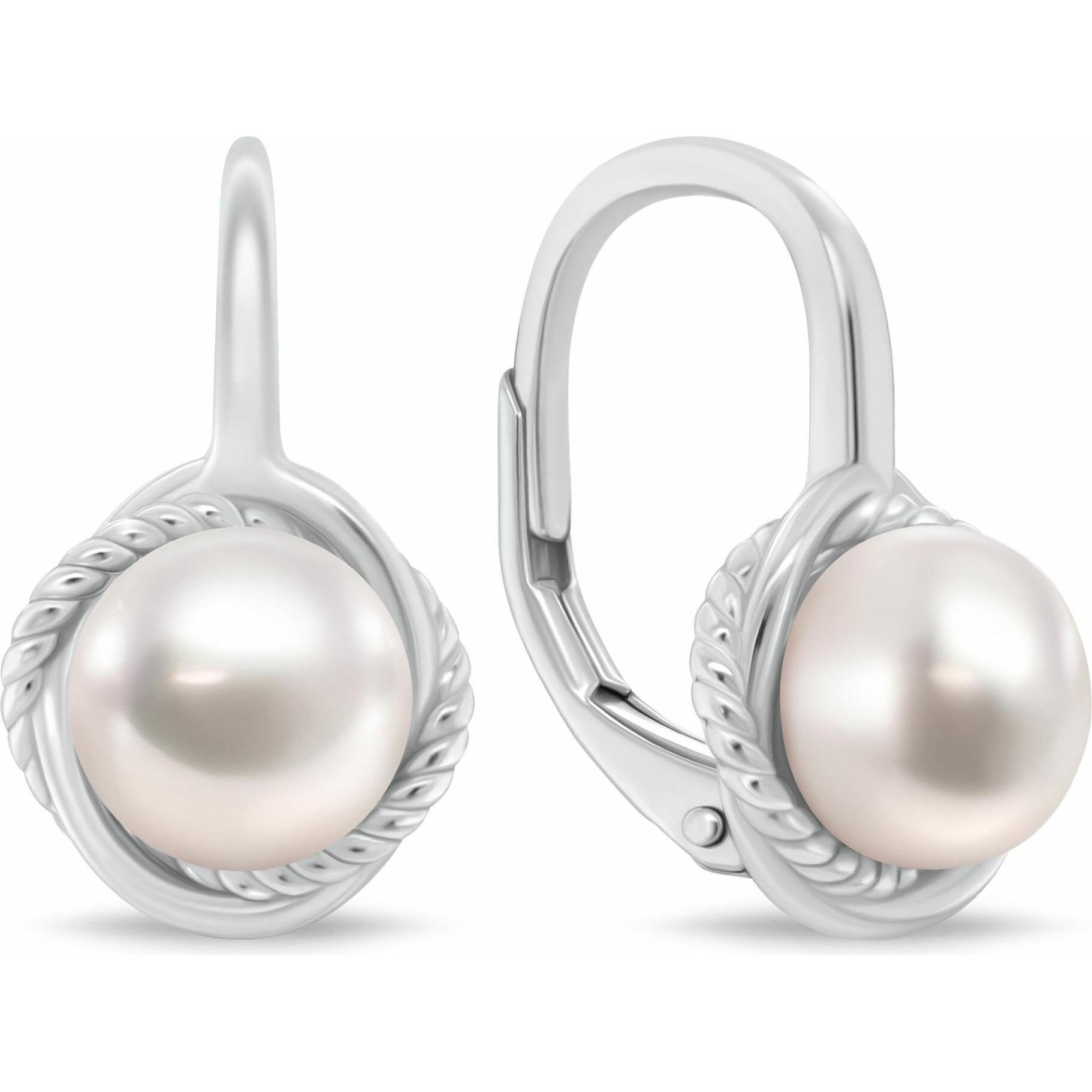 Brilio, Orecchini, Hängende Ohrringe aus Silber mit Süsswasserperlen EA1249W