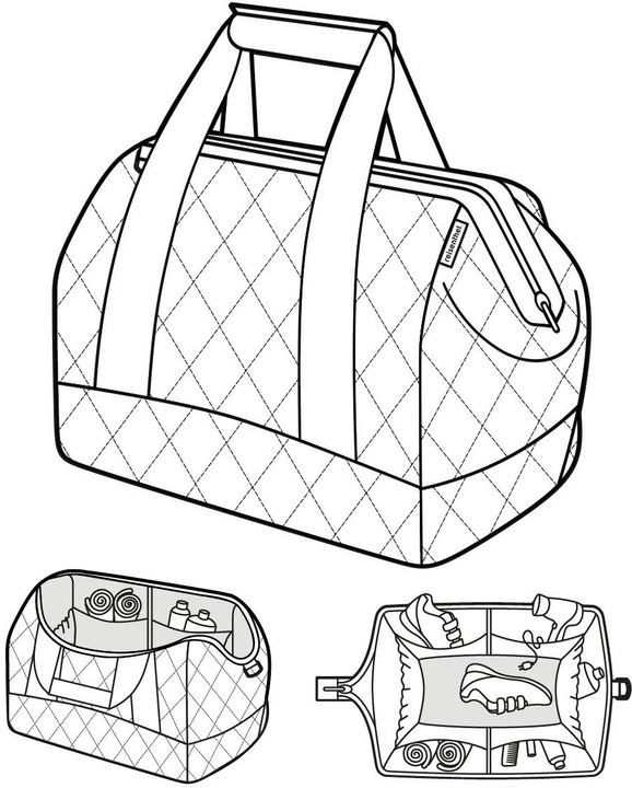Produktbild reisenthel Schultertasche Allrounder L Rhombus Midnight