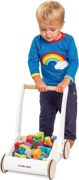 Actual product image Le Toy Van Baby walker with blocks in rainbow colours