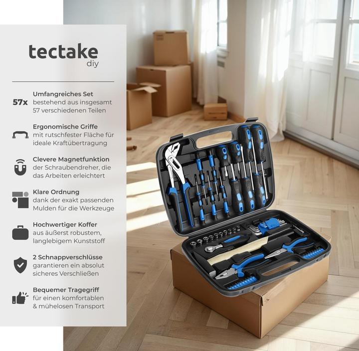 Immagine prodotto tectake Cassetta degli attrezzi (57 pezzi)