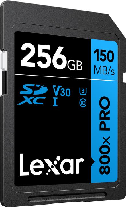 Actual product image Lexar SDXC-Card PRO 256GB UHS-1 V30 Series Blue (800x) (256 GB, SDXC, U3, UHS-I)