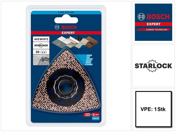Produktbild Bosch Professional Zubehör EXPERT Sanding Plate AVZ 90 RT2 Blatt für Multifunktionswerkzeuge, 90 mm (P20,20)
