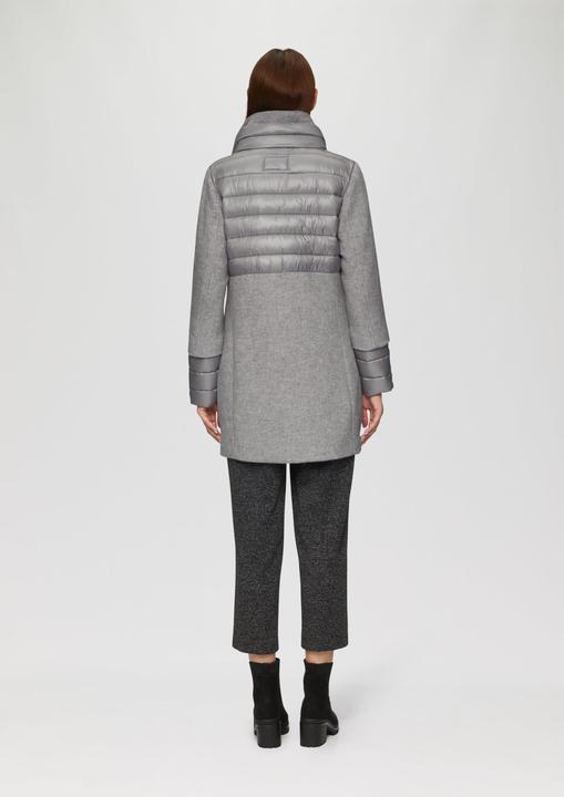 Produktbild S.Oliver Outdoor-Mantel Mantel im Fabricmix mit hohem Stehkragen