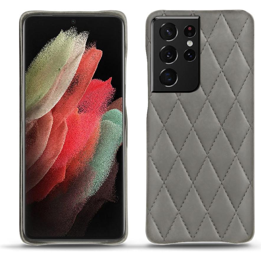 Thumbnail - Noreve Lederschutzhülle (Samsung Galaxy S21 Ultra), Smartphone Hülle, Grau