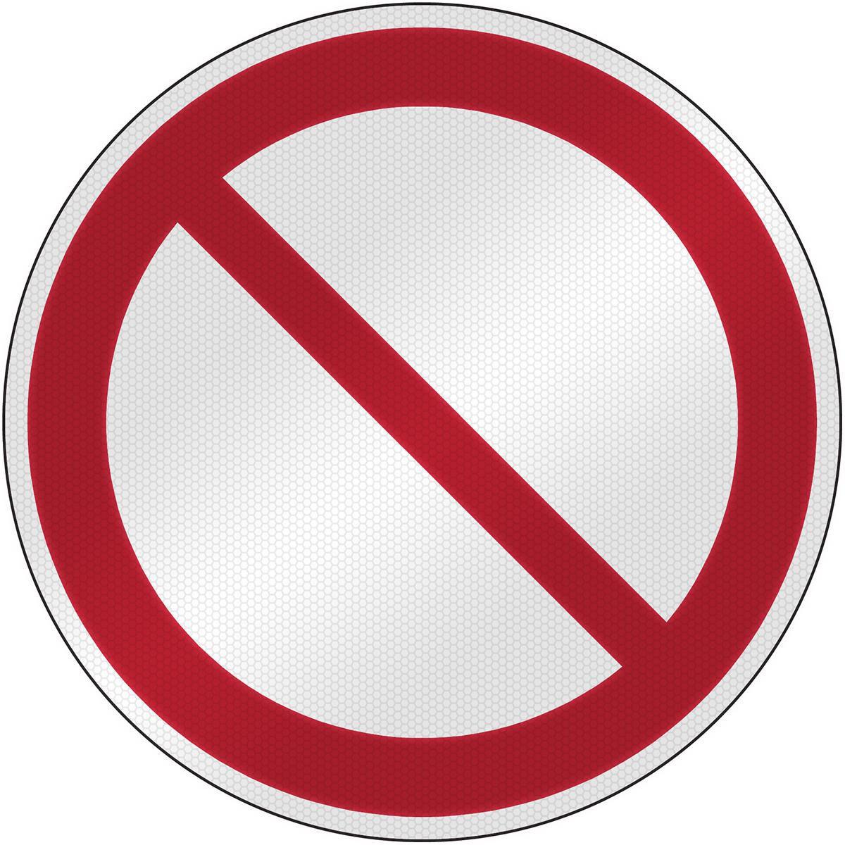 Brady, Sicherheitskennzeichnung, P/P001/NT/RFL-DIA395-1, ISO Sicherheitsschild - Allgemeines Verbotszeichen, Laminierter...