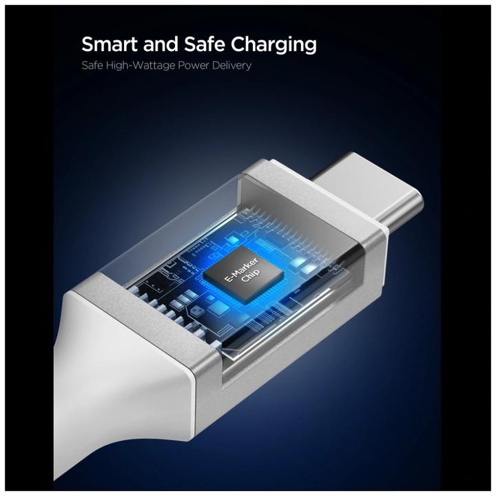 Produktbild Spigen Kabel EB24015CC Essential USB-C 240W 1.5m biały (1.50 m, USB 4.0, 240 W)