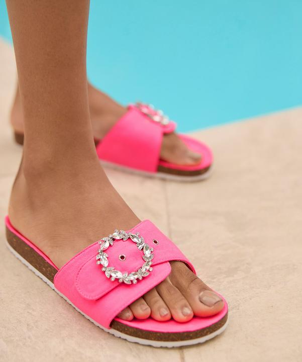 Actual product image Joe Browns Jewelled Buckle Slider Sandals (41)