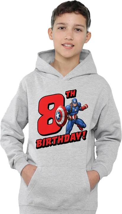 Image du produit Captain America - Sweat à capuche 8TH BIRTHDAY - Enfant (116)