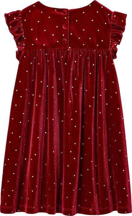 Vertbaudet Weihnachtskleid Mädchen mit Samtschleife