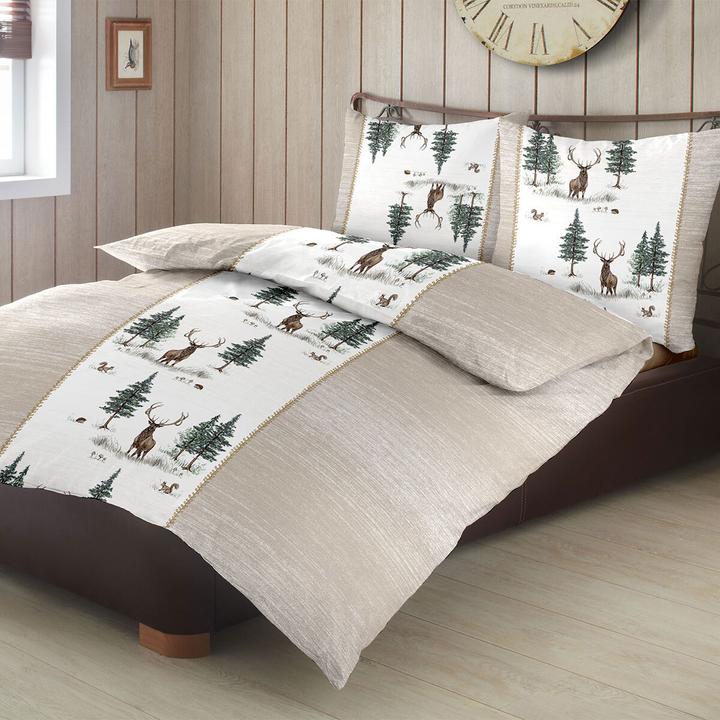 Produktbild Traumschlaf Hirsche (Bettwäsche Set, 155x200 cm + 80x80 cm)