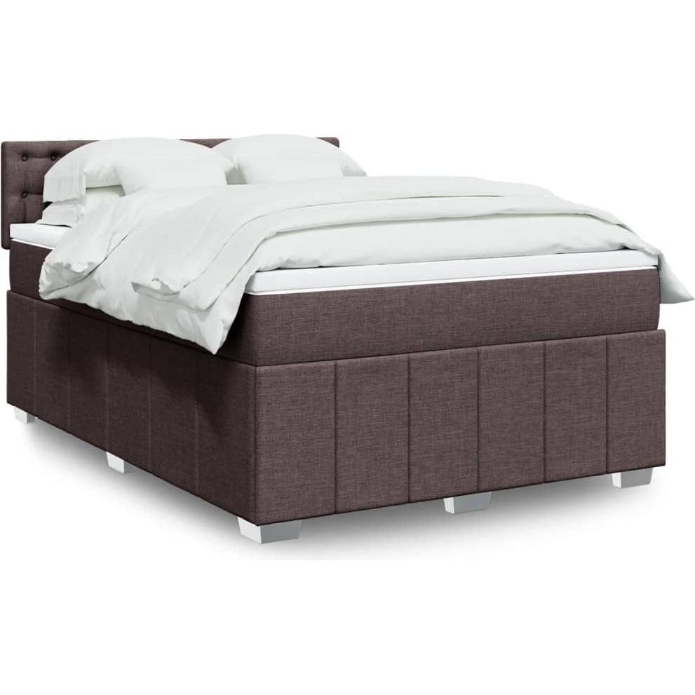 VidaXL, Bett, Bo x springbett mit Matratze 200 x 200 cm Stoff (200 x 200 cm)