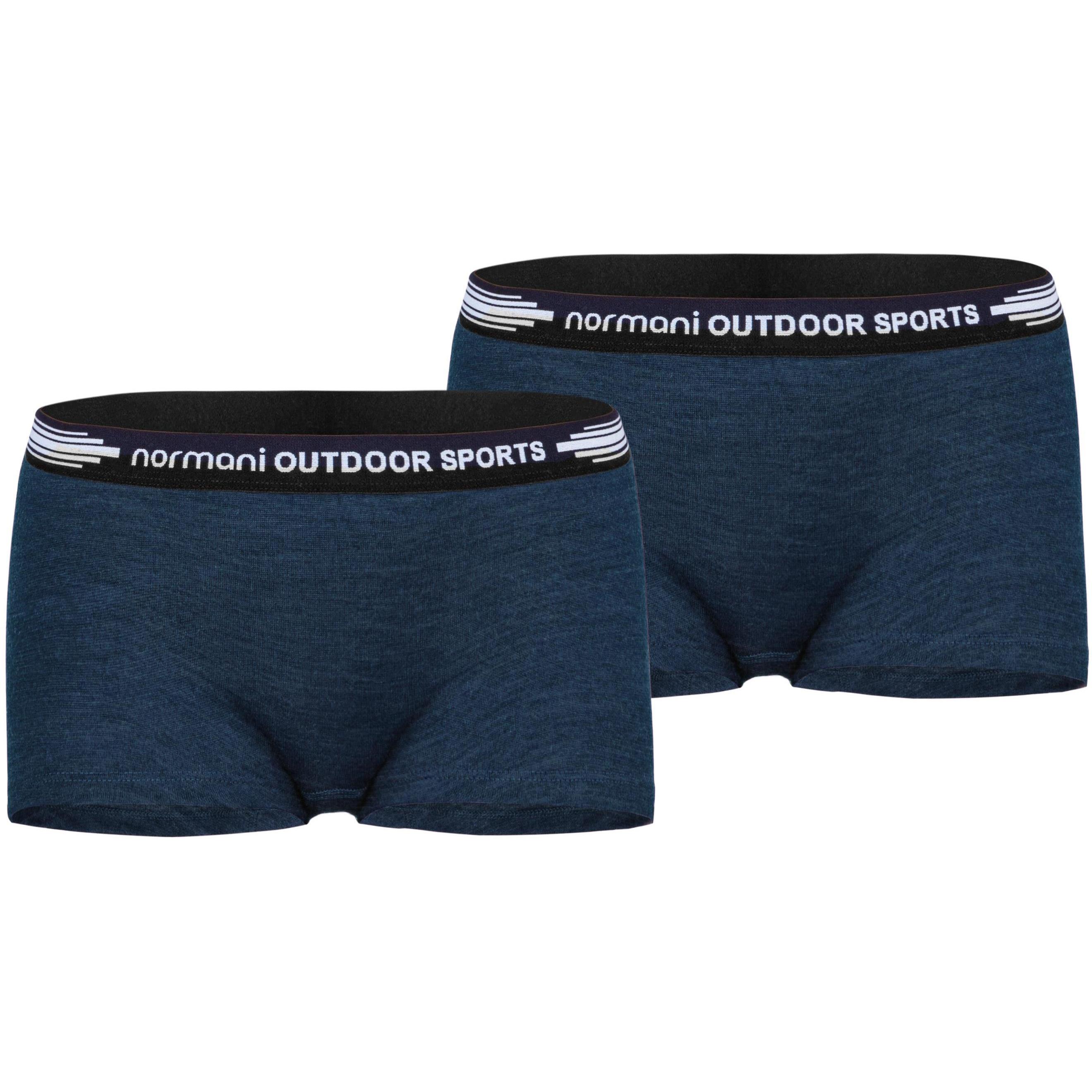 Normani, Damen, Unterhosen, 2er Pack Damen Merino Boxershorts „Morwell“ - 9587, Blau, (XL, 2er Pack)