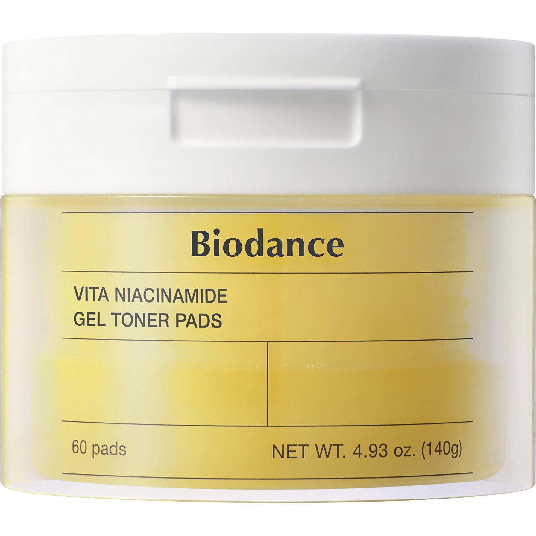 Biodance, Siero viso, Vita Niacinamide Gel Toner Pad 60 Pads
