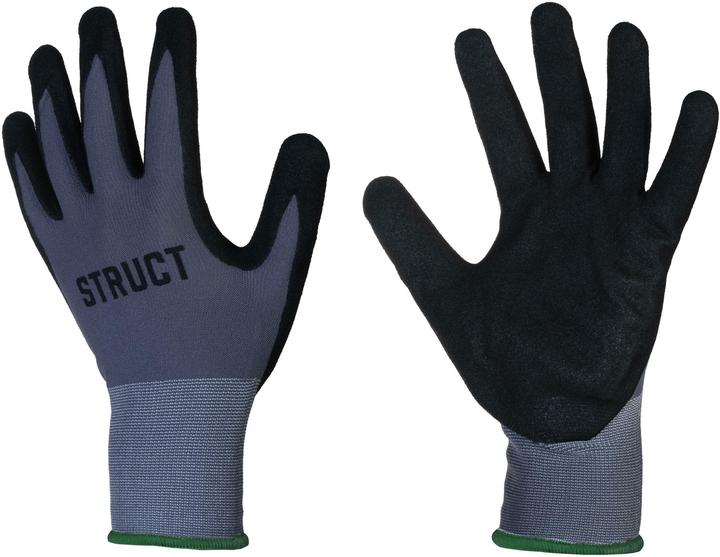 Struct Arbeitshandschuh Nylon, S, Grau/Schwarz, 1 Stück, Grösse: S