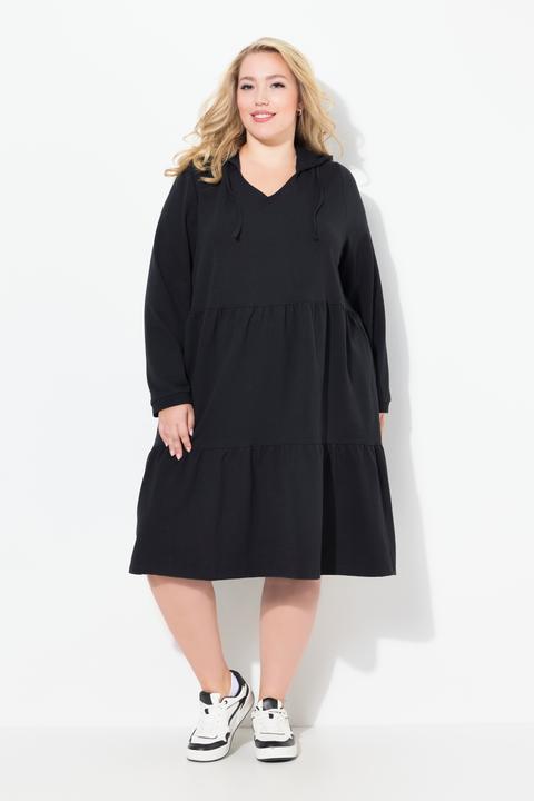 Produktbild Ulla Popken Sweatkleid, Kapuze, A-Linie, V-Ausschnitt, Langarm (42, 44)