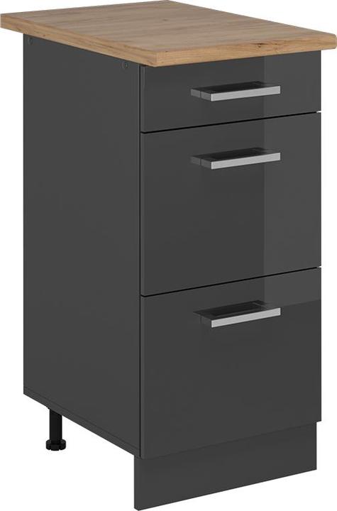 Anthrazit, Anthrazit hochglanz, Goldkraft Eiche