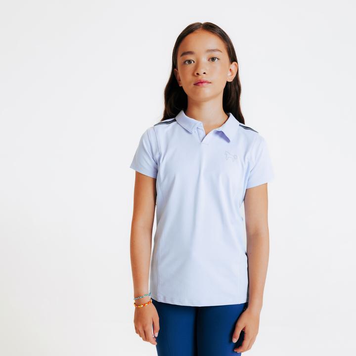 Produktbild Fouganza Reit-Poloshirt Club kurzarm lila (140)