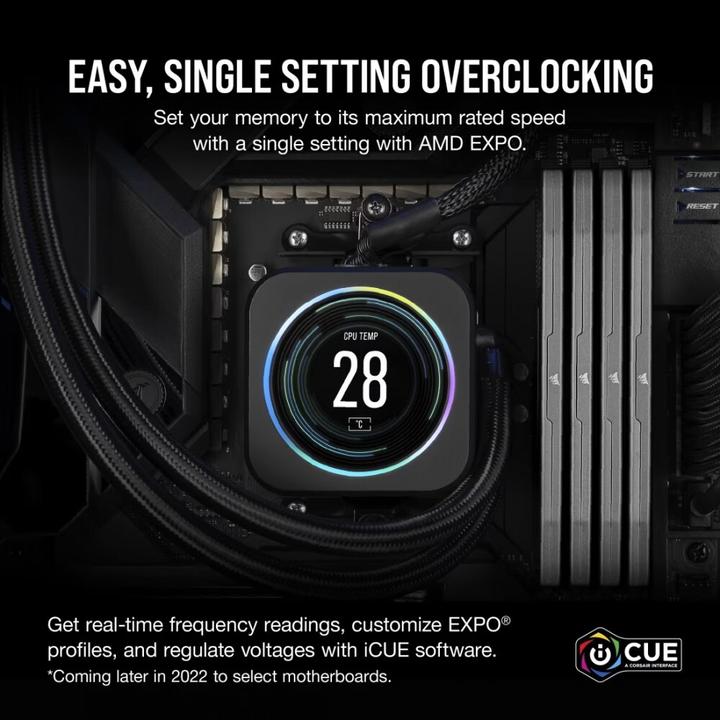 Produktbild Corsair DDR5, 6000MT/s 48GB 2x24GB DIMM, Unbuffered, 30-36-36-76, Std PMIC, AMD EXPO & Intel XMP, VENGEANCE (2 x 24GB, 4800 MHz, DDR5-RAM, DIMM)
