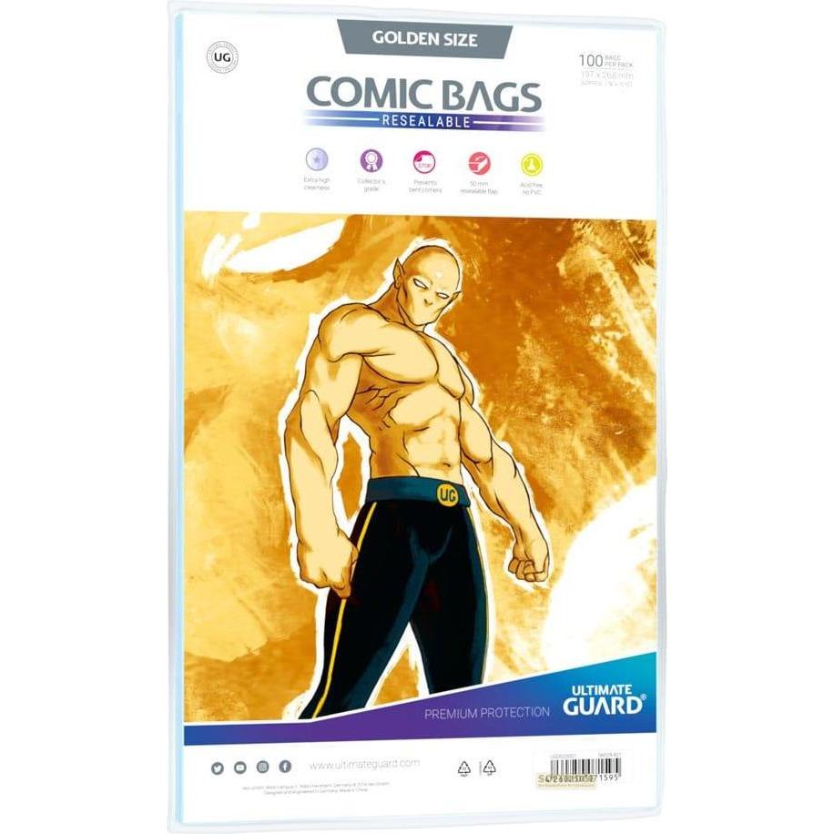Ultimate Guard Comic Bags wiederverschliessbar Golden Size (100)