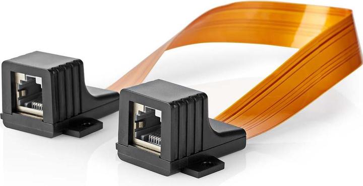 Nedis Cavo CAT5e | UTP | RJ45 (8P8C) femmina | RJ45 (8P8C) femmina | 0,30 m | Piatto | PVC | Arancione | B (UTP, CAT5e, 0.30 m)