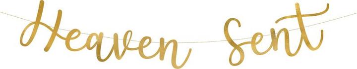 Produktbild Partydeco Banner Heaven Sent, gold, 14.5x85cm (1 pkt / 1 pc.) (1 Stück)