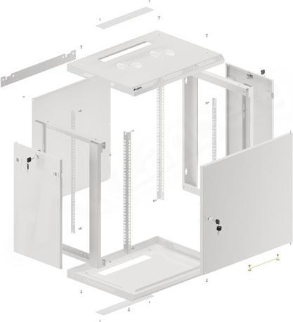 Image du produit Lanberg Wall mount 19in 12U 600x450 grey (12 HE, Rack 19 pouces)