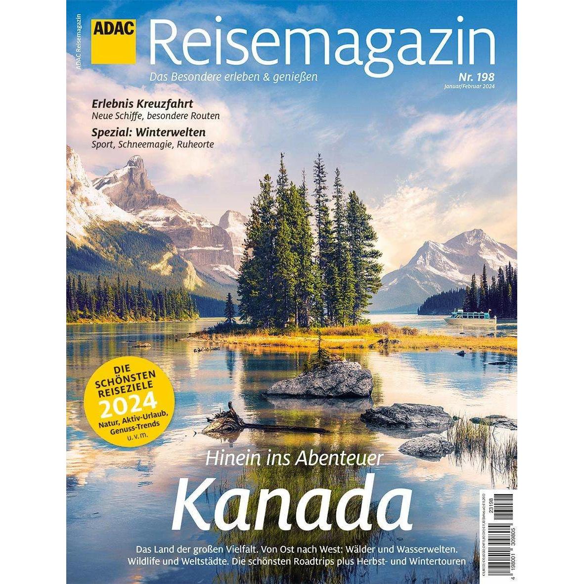 Reisemagazin mit Titelthema Kanada, Zeitschriften Abo