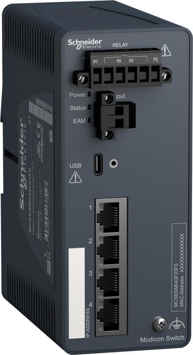 Schneider Electric Schneider Modicon Managed MCSESM043F23F0Switch -4 Ports für Kupfer - Kupferdraht (4 Ports)