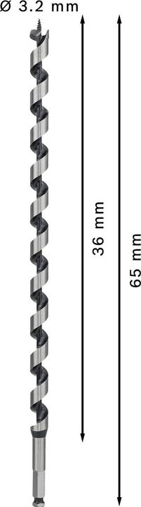 Actual product image Bosch Professional Zubehör PRO Wood Wood auger bit, 18 x 385 x 450 mm (11.1 mm)