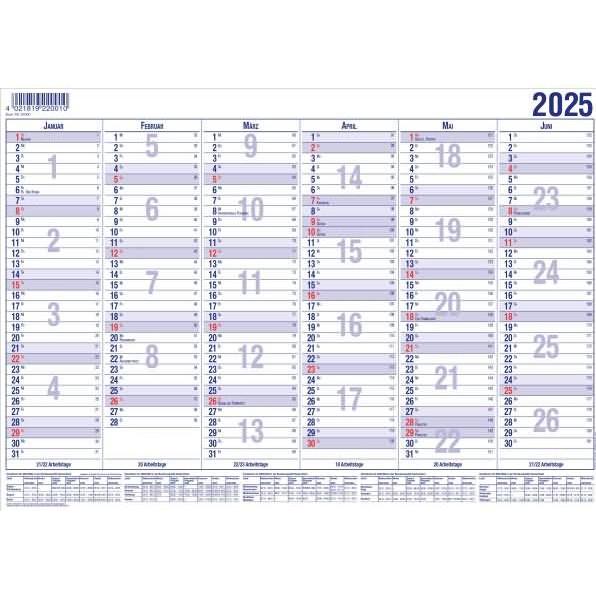 Güss, Kalender, Tafelkalender A5 12 Monate Kalendarium 2025