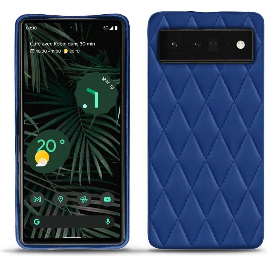 Noreve Lederschutzhülle (Google Pixel 6 Pro), Smartphone Hülle, Blau