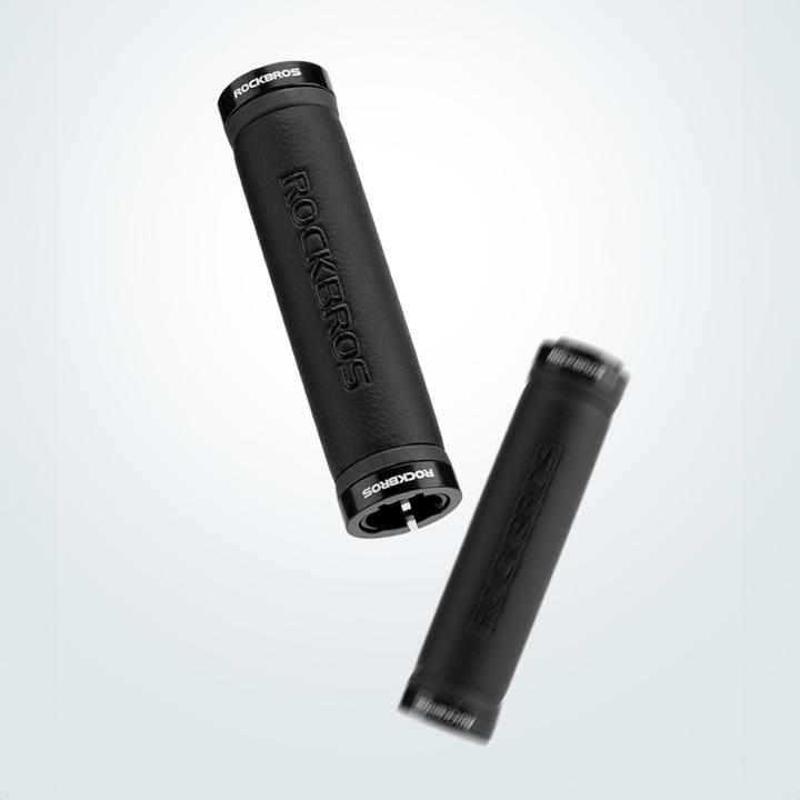 Actual product image Rockbros 40210003001 microfibre bicycle handlebar grips - black