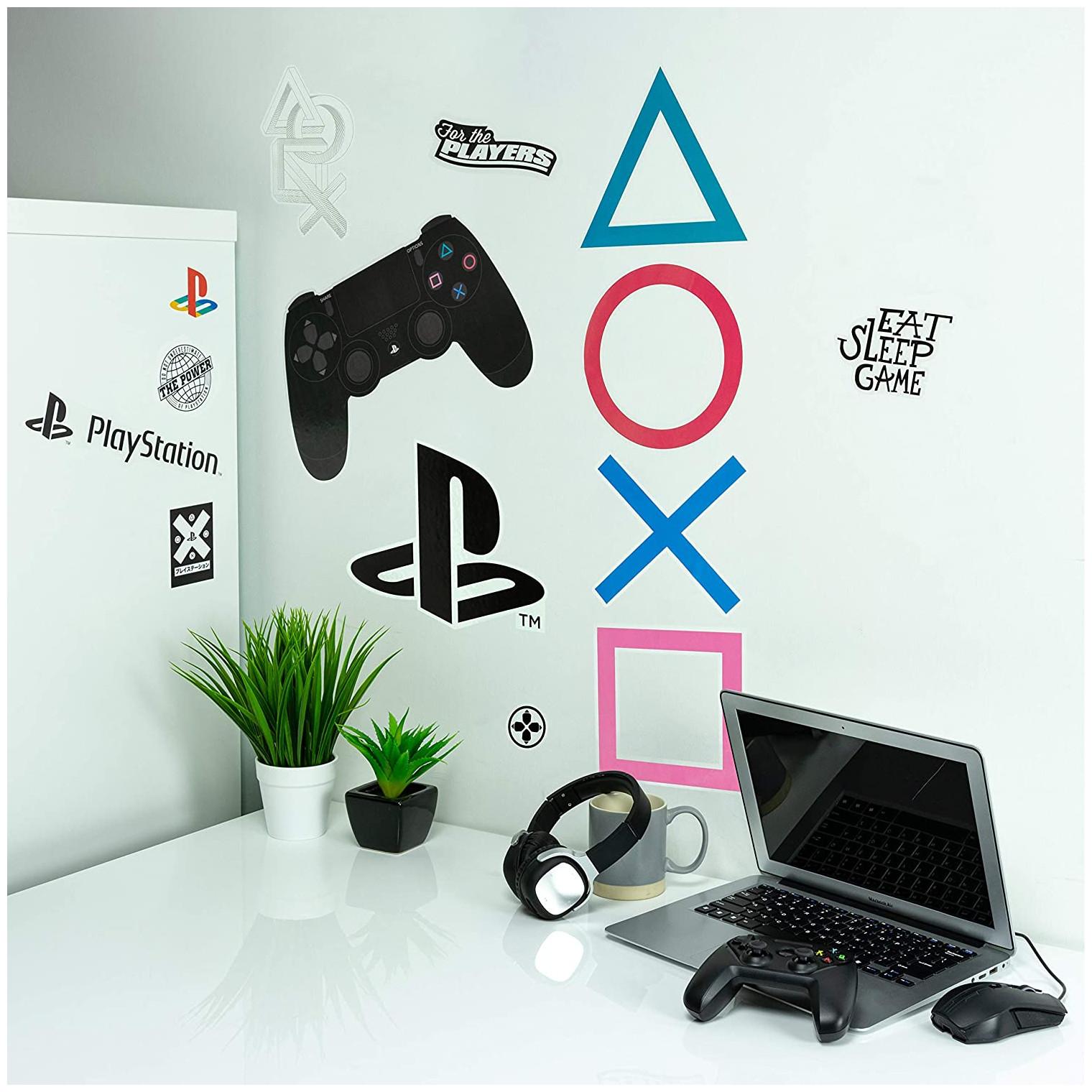 Paladone Products Playstation Wall Decals (Playstation Classic), Weiteres Gaming Zubehör, Mehrfarbig