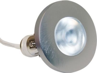 Nordtronic Viola Rustfri - Mini downlight incl. LED Lyskilde 2W 2700K - Round Børstet Stål