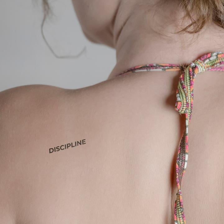 Produktbild minink Temporäres Tattoo – DISCIPLINE