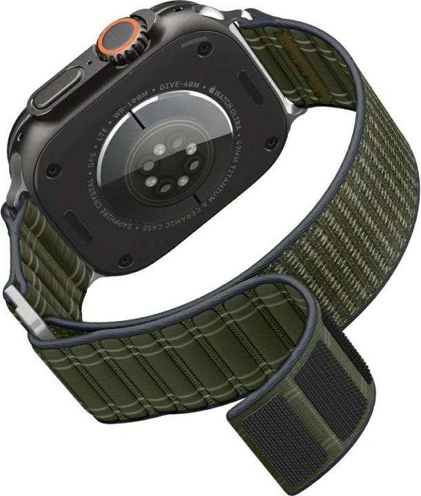 Actual product image Spigen WBF0 Apple Watch (44/45mm) / Watch 10/11 (46mm) / Ultra (49mm) Band Green (44 mm, 45 mm, 46 mm, 49 mm, Fabric, Nylon)